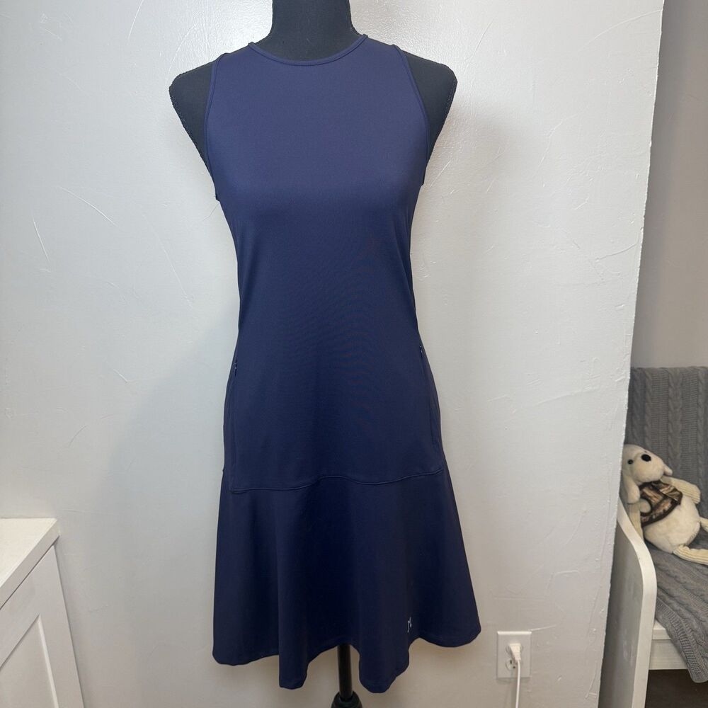 J. McLaughlin Tallula Dress Blue Size Small Catalina Cloth Summer Athleisure NWT - Picture 6 of 16